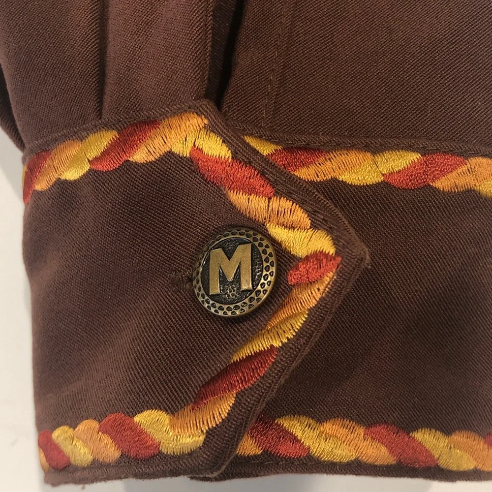 Bob Mackie Wearable Art – Vintage Western Cowgirl Embroidered Shirt/Topper - Picture 9 of 10